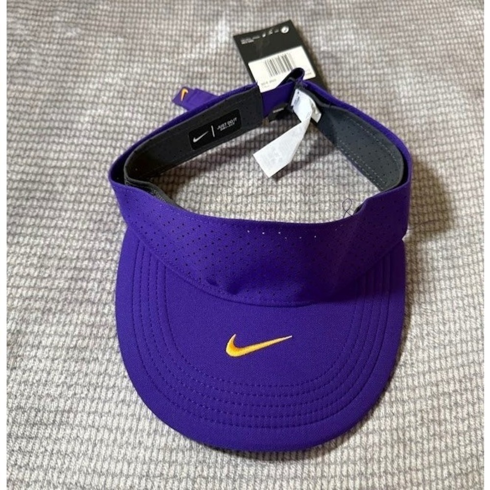 Nike Dri-FIT Aerobill Featherlight Visor Purple Gold CU6570-548 Adult Unisex OS